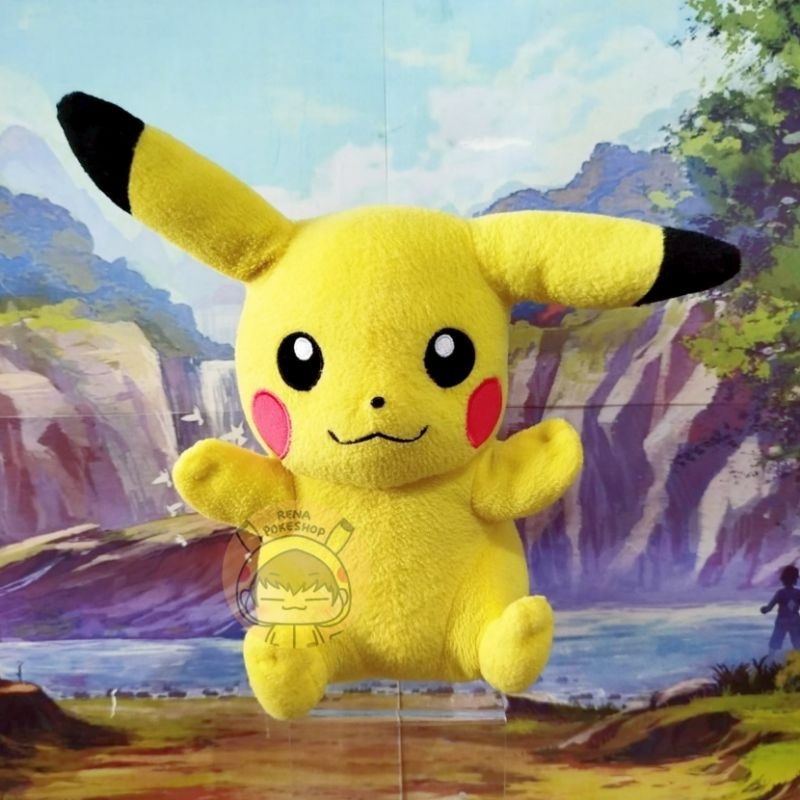 Boneka Pokemon Pikachu Duduk Tomy