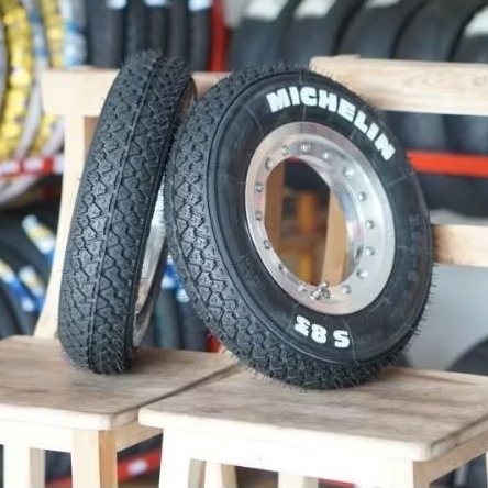 Paket Velg Tubeless Modular GS Set Ban Michelin S83 Ring 8 dan 10 3.50 Vespa Klasik Super Sprint Px 