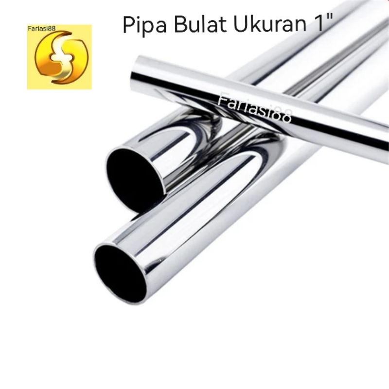 Pipa Bulat Chrome Stenlis 120 cm
