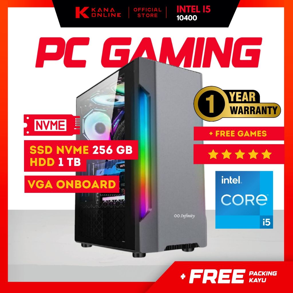 PC RAKITAN GAMING INTEL GEN 10 CORE I5 10400