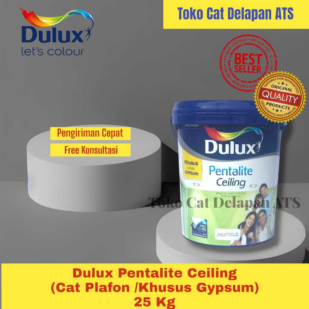 CAT PLAFON KHUSUS GYPSUM DULUX PETALITE CEILING 25 KG