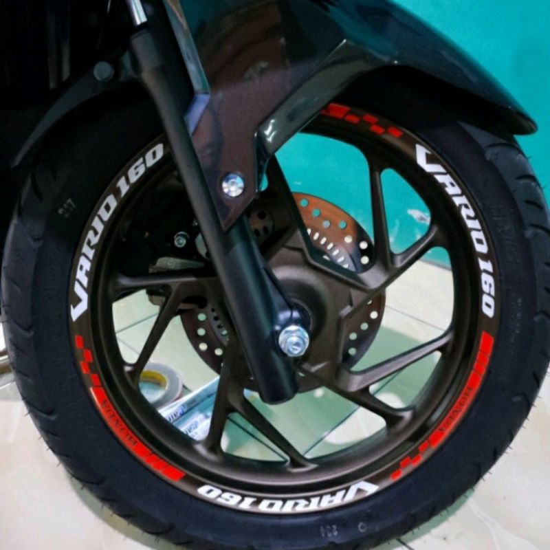 Stiker Lis Velg Motor Honda Vario 160 Cutting Sticker Variasi Pelek Keren Vario 160 Stiker Lis Ban/V
