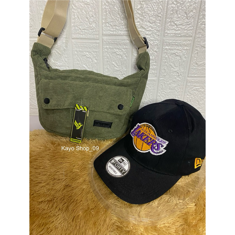 BELI 1 GRATIS 1// BELI TAS DAPAT TOPI/TAS CORDUROY PRIA WANITA SLINGBAG TERBAIK HIGH QUALITY// TOPI 