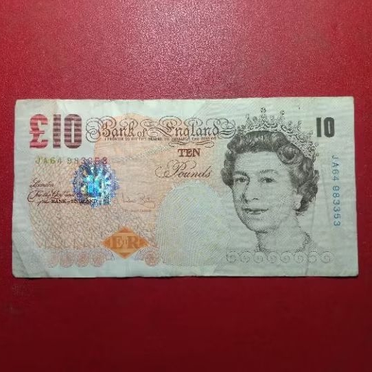 

Uang kertas inggris 10 poundsterling elizabeth