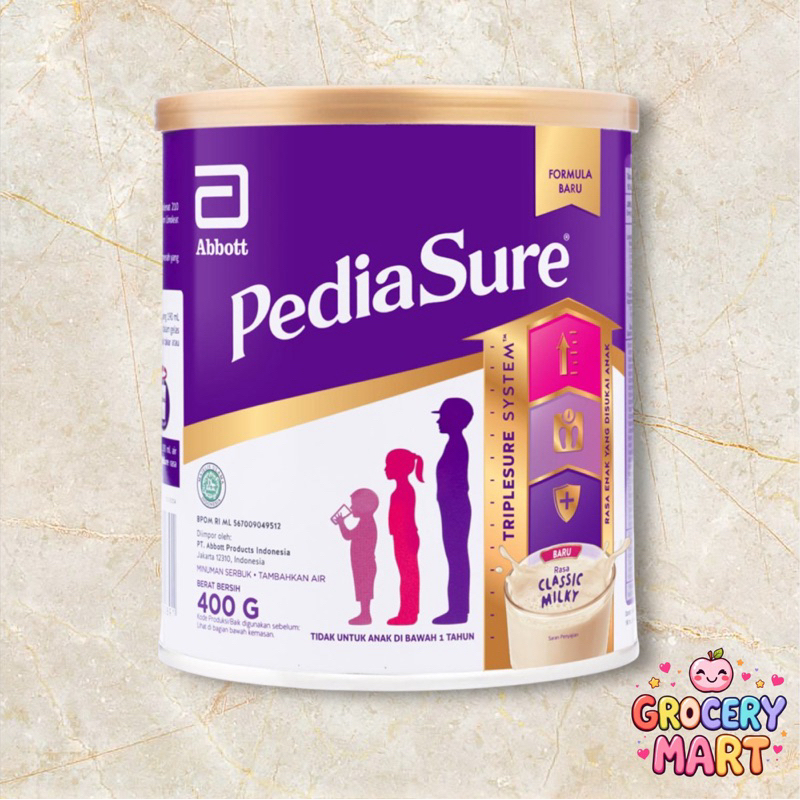 

PEDIASURE TRIPLESURE RASA CLASSIC MILKY 400GR UNTUK USIA 1-10TH ORI TERMURAH - SUSU PERTUMBUHAN ANAK