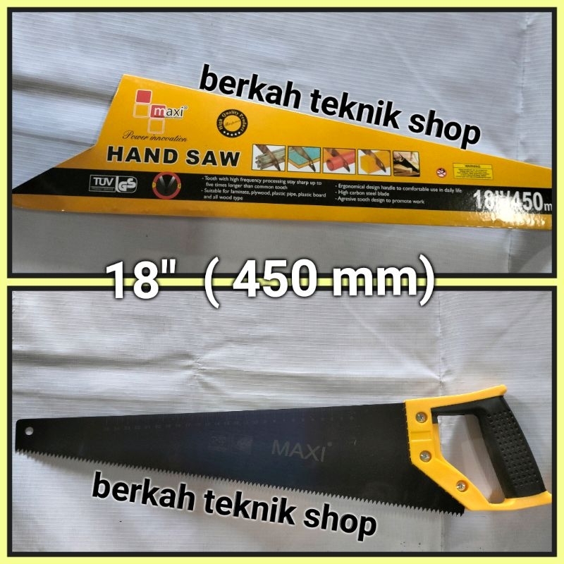 GERGAJI KAYU 18" palu pahat sugu