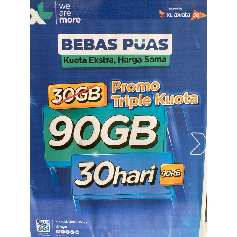 XL 90gb cuma 90rb