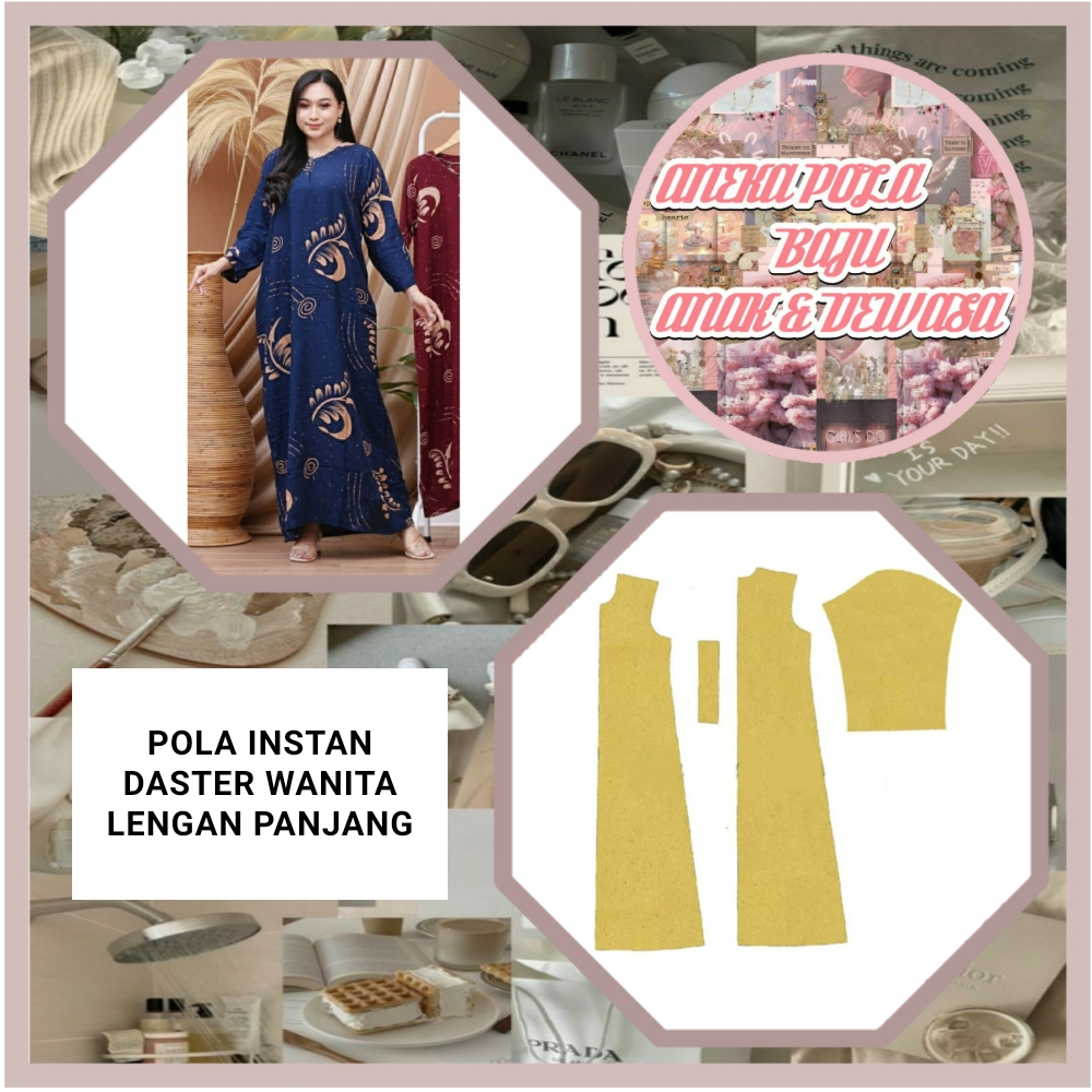 Kinder Dstore Pola Daster Lengan Panjang Pola Daster Pola Baju Pola Jiplak