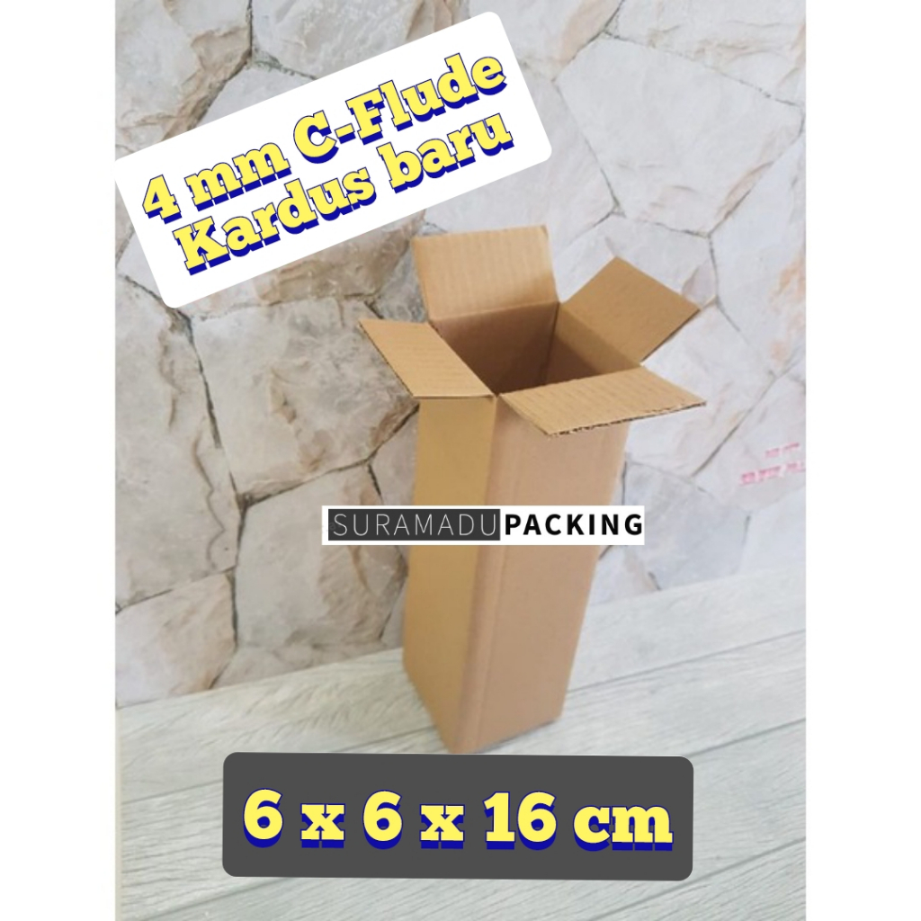 

Kardus box karton packing 6x6x16 cm Packing Polos dan Tebal 4mm C FLUDE