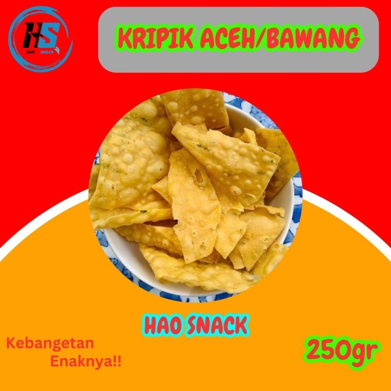 

Keripik Bawang 250gr/Keripik Aceh Gurih/Snack Murah