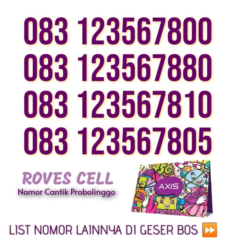 NOMOR CANTIK AXIS SEGEL 2025 SERI NAIK