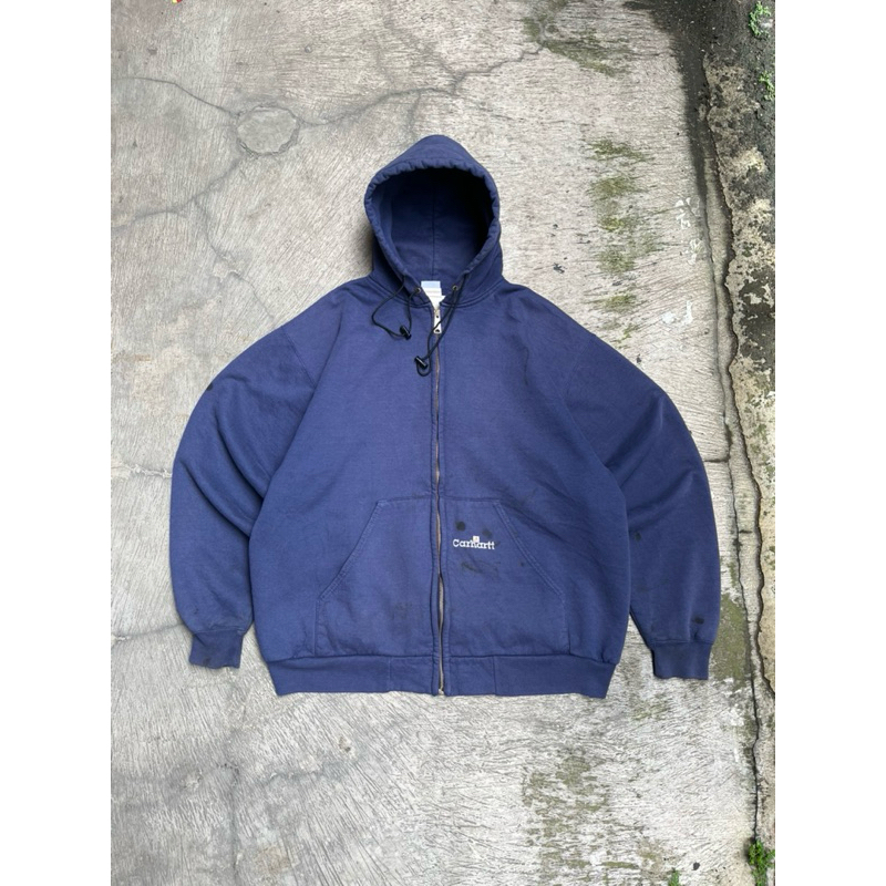 Carhartt zipper hodie k129 vintage 00s thermal size XL (75X65) good condition