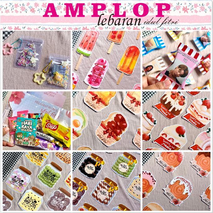 

AMPLOP LEBARAN 3D, toples, ice cream, permen, charms viral