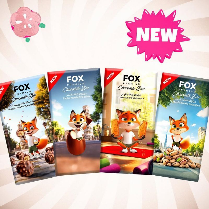 

PRE ORDER NEW FOX PREMIUM COKLAT BAR KEMASAN LUCU