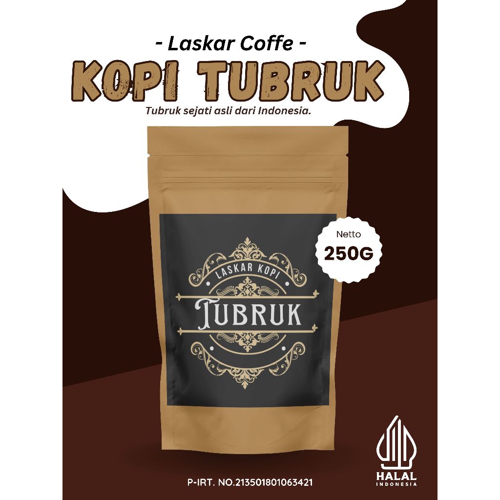 

kopi tubruk kemasan 250 gram