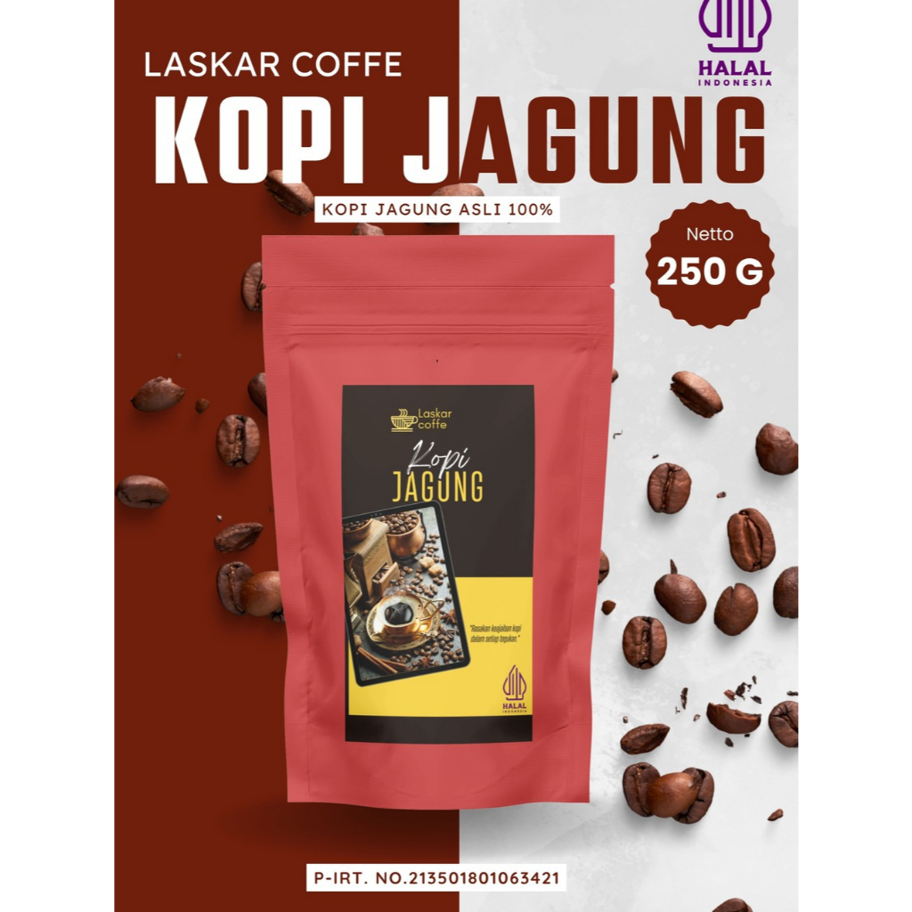 

KOPI BUBUK JAGUNG RASA DI JAMIN MANTAP DAN KHAS KEMASAN 250 GRM
