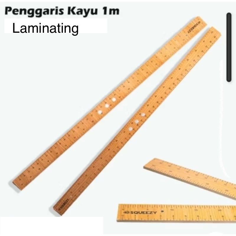 

Pengarus Kayu 1 m/Rol/Penggaris/Mistar Kayu Ukuran 1 meter + laminated 1pcs