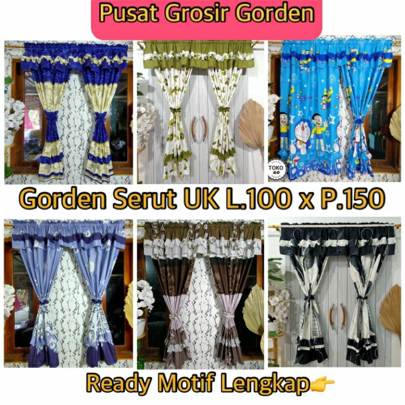 Gorden Serut Jendela Ukuran 100x150 Gorden Serut Jendela Motif Lengkap Gorden Serut Jendela Bahan Ha
