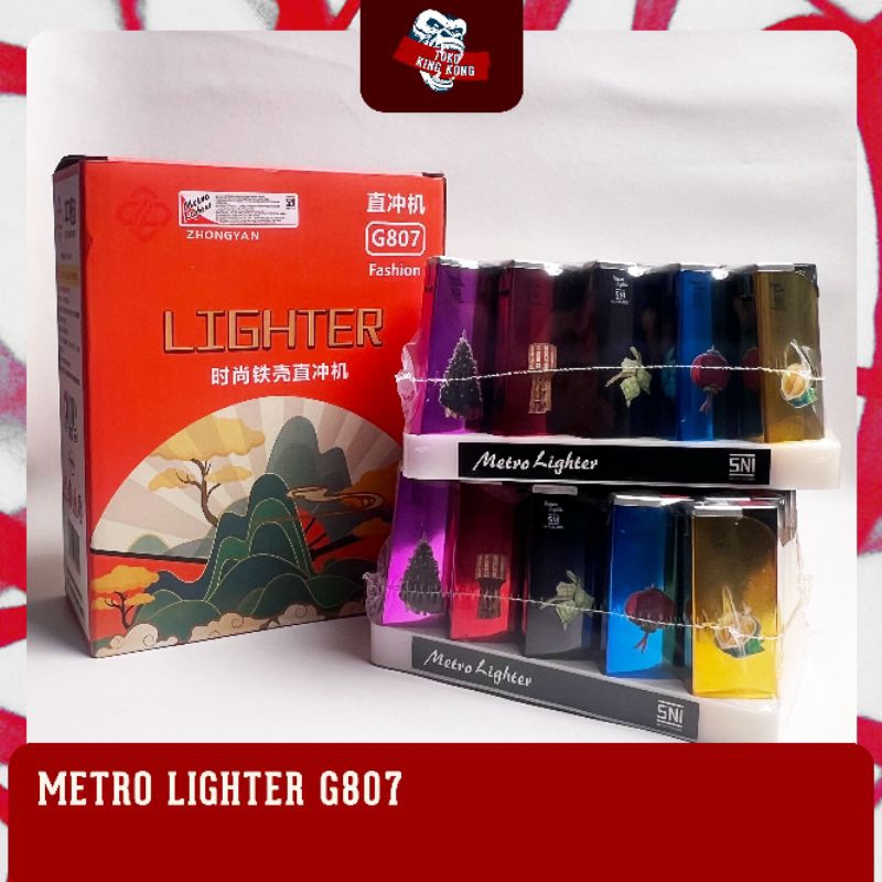 Korek Api Mancis Gas Metro Lighter G807 Bara Jet Metal Cerita Medan Hari Raya Grosir