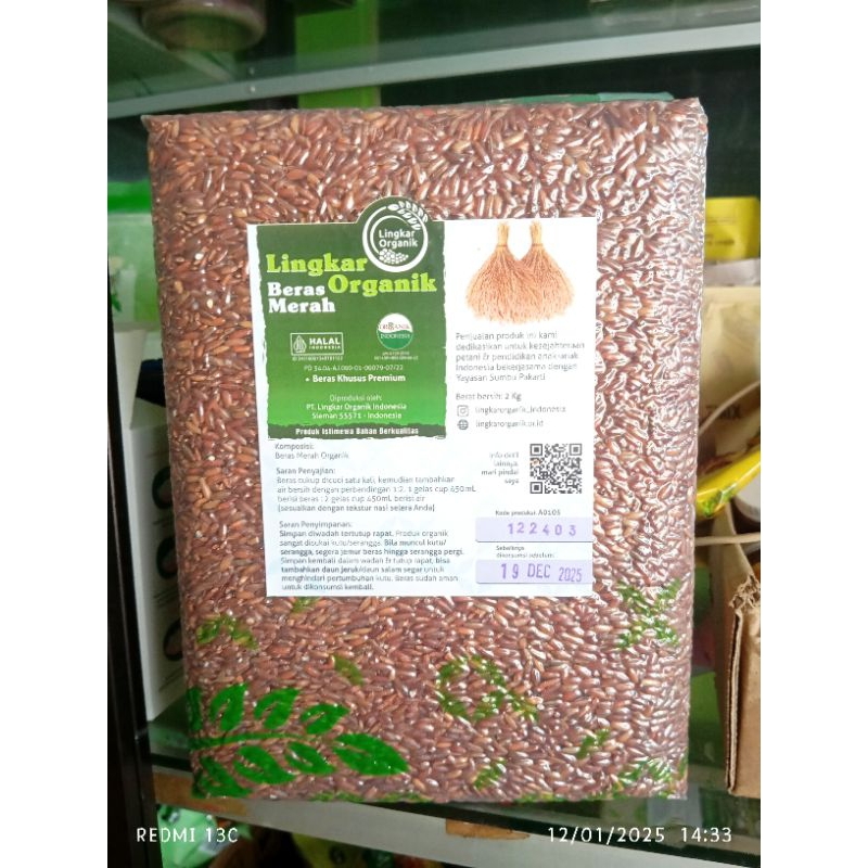 

Beras Merah kemasan 2kg | Beras Merah Organik | Lingkar Organik Banjarmasin