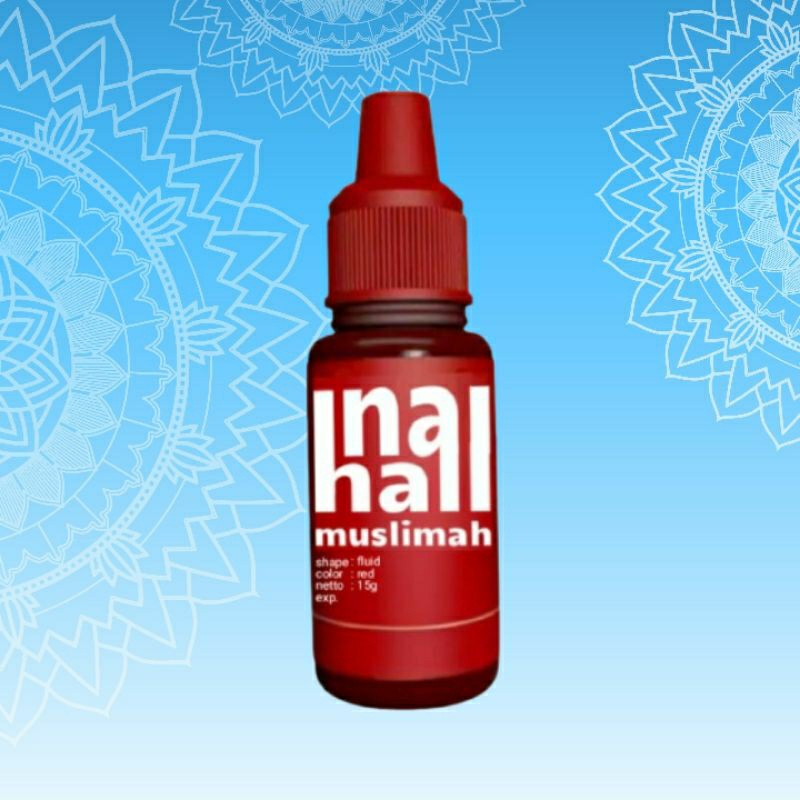 Inai Nail Muslimah Ukuran 5 ML (Bentuk Cair) Henna Nail Kutek Kuku Pacar Perwarna Kuku Maron