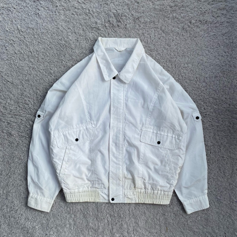 VINTAGE JACKET BASIC - GLITTER WHITE WORK JACKET - Basic work jacket - work jacket vintage - work ja