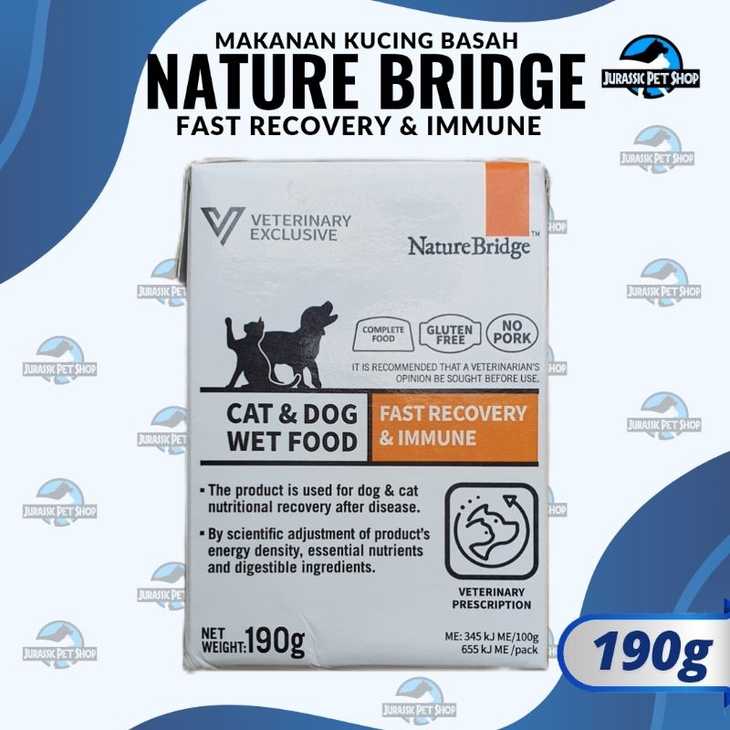 Nature Bridge Recovery 190g (Kornet) - Makanan Kucing Anjing Sakit / Masa Pemulihan / Pasca Operasi 