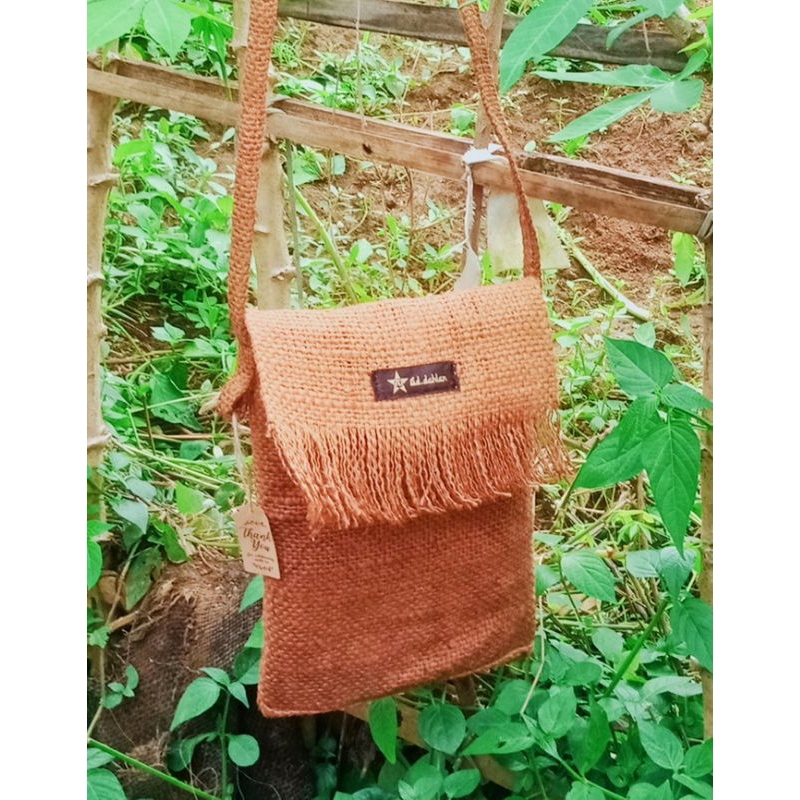 tas selempang goni #tas selempang bahu pria/wanita#klsik