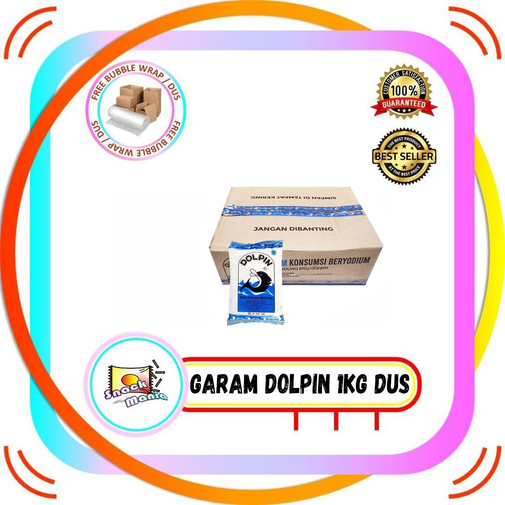 

Garam Dolpin ~ 1 Kg x 12 pcs DUS Salt Sehat Yodium