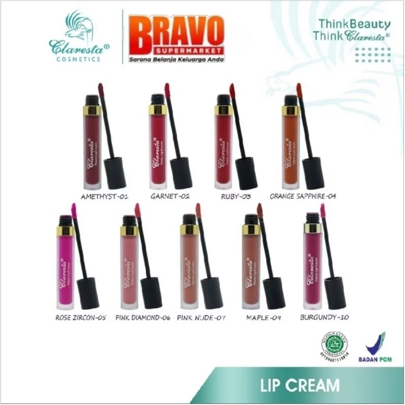 Claresta Lip Cream Longlasting Matte