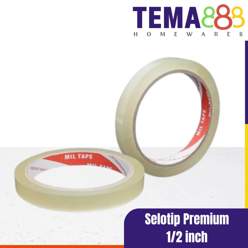 

MILTAPE Isolasi 1/2 Inch x 72 Yards / Solatip / Lakban 12mm