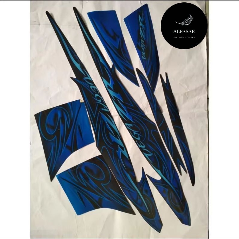 STICKER Striping YAMAHA VEGA ZR 2010 Biru