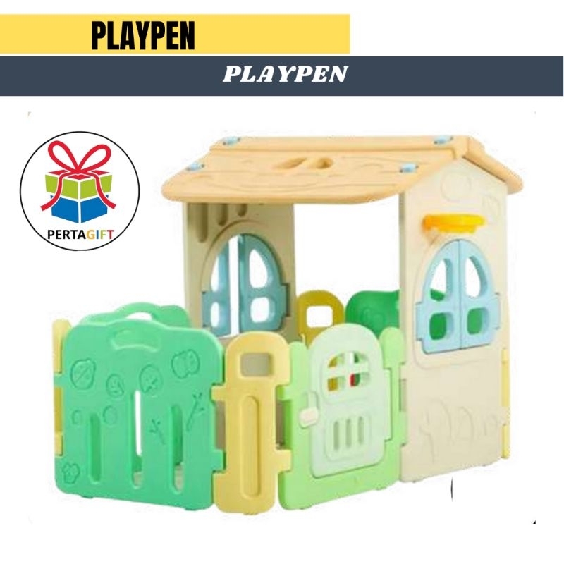 JM PLAYPEN JM-30100 Mainan Rumah - Rumahan Anak , Playhouse Pagar ,Playground Set Lucu