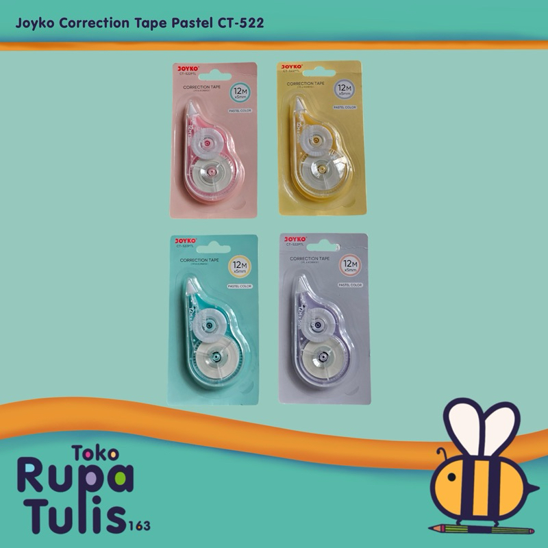 

JOYKO - Correction Tape Tipe X Pastel CT-522 - SATUAN (1 pcs)
