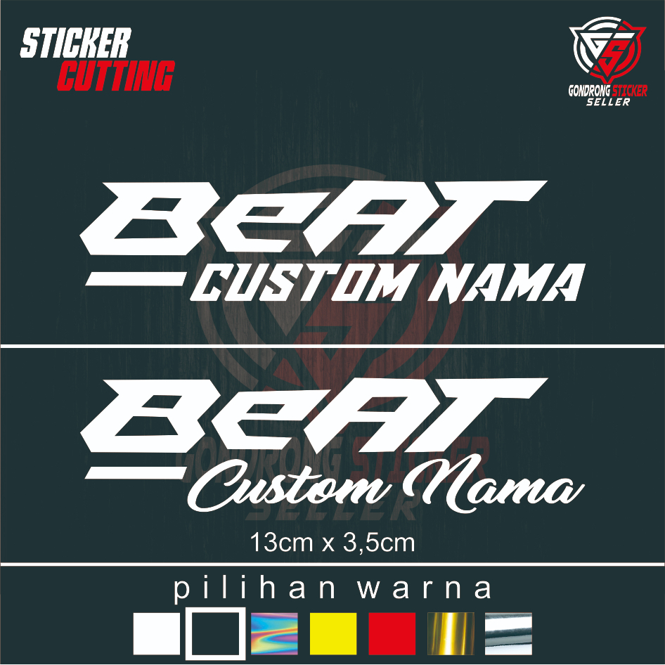 Stiker Beat Custom Nama Cutting - Sticker Beat Bebas Reques