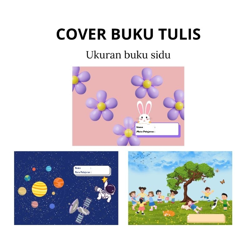 

DESAIN COVER BUKU TULIS (UKURAN SIDU)