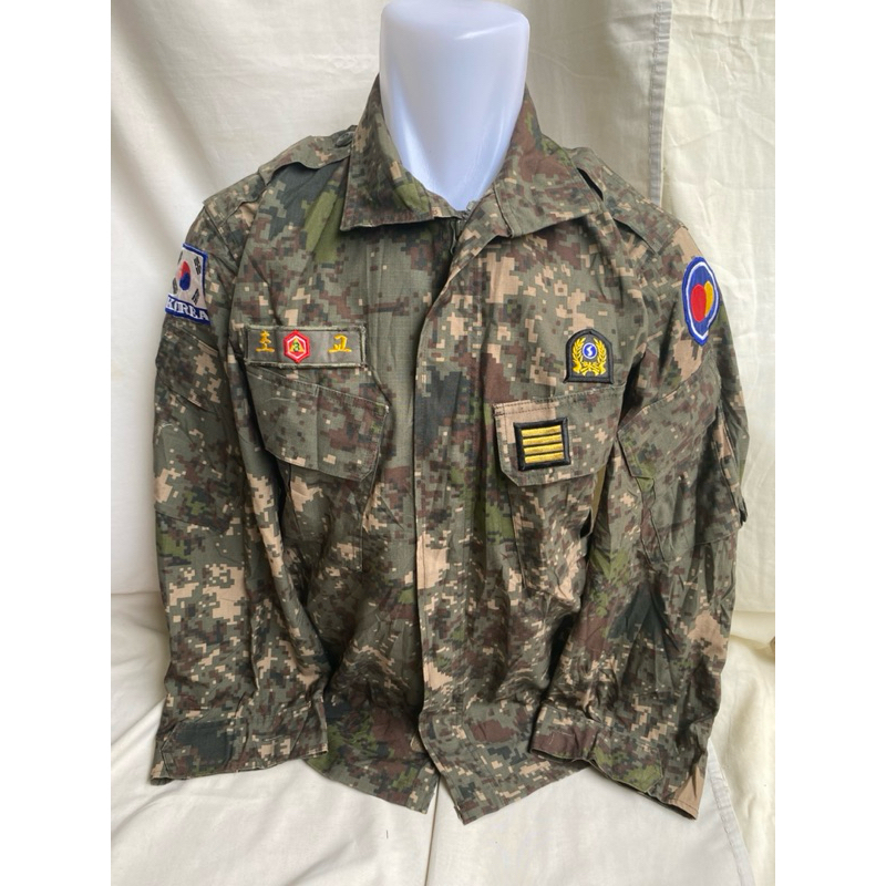 Kemeja BDU Camo loreng digital Granit ROKA Korea Army Full Patch (22)