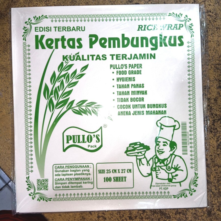 KERTAS PEMBUNGKUS NASI PUTIH KFC PULLOS