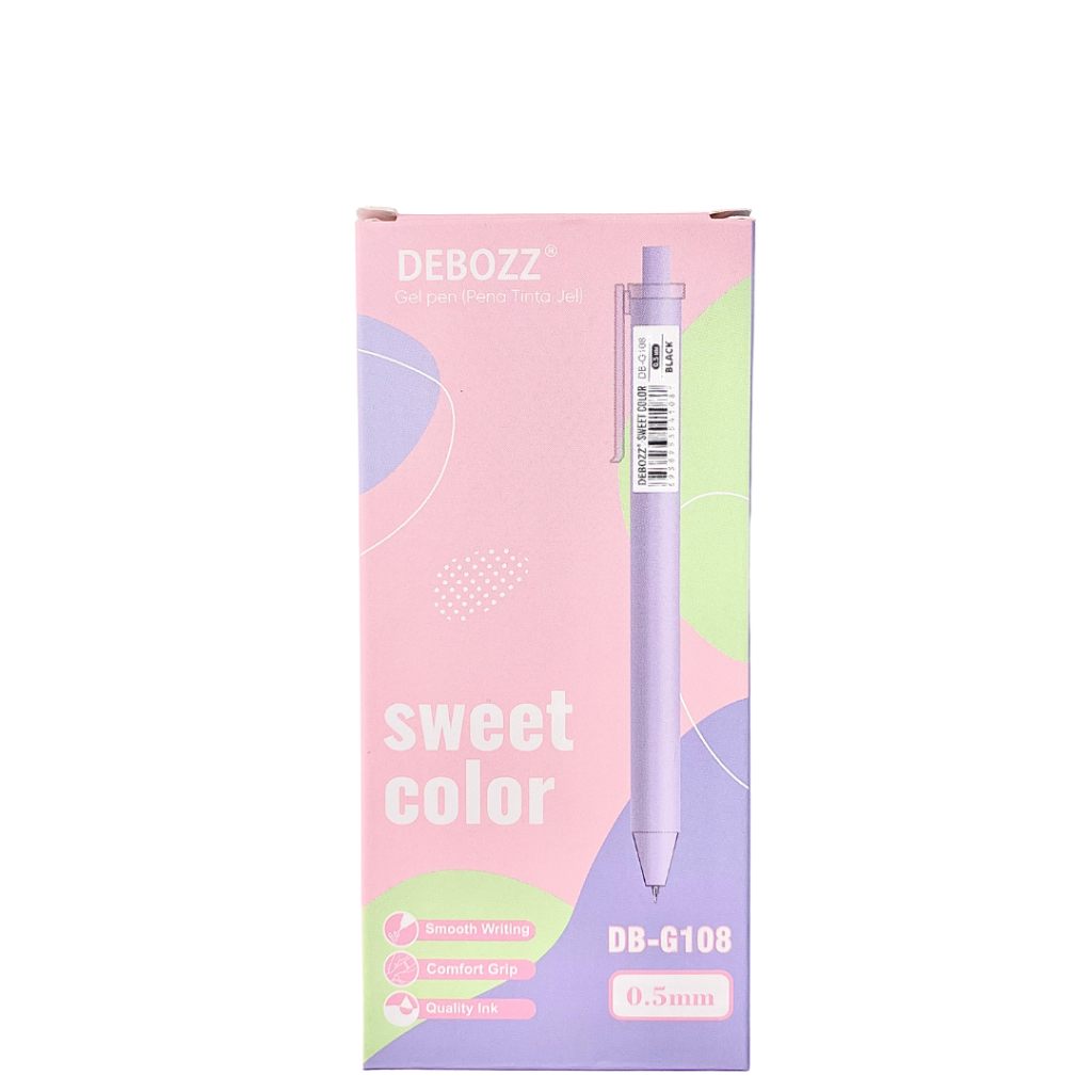 

qwe Pulpen Pena Aesthetic Gel Pen Hitam Estetik 0.5 1 Pack 12pcs DEBOZZ DB-G1
