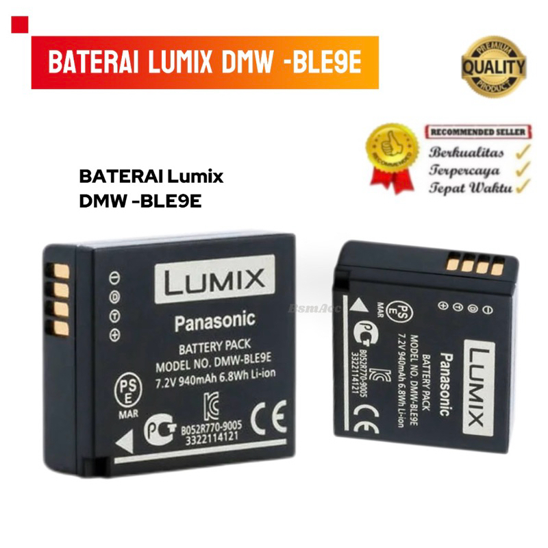 Baterai Lumix panasonic DMW-BLE9E compatible charger DE GM1