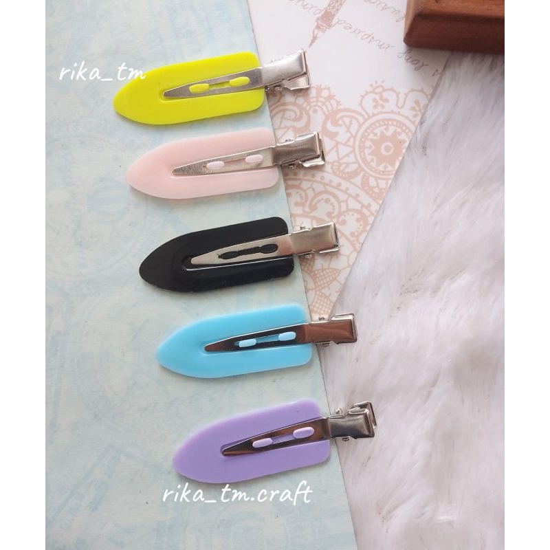 Jepit Rambut DIY Deco Cream - Jepit Buaya Warna - Jepitan Rambut Korea