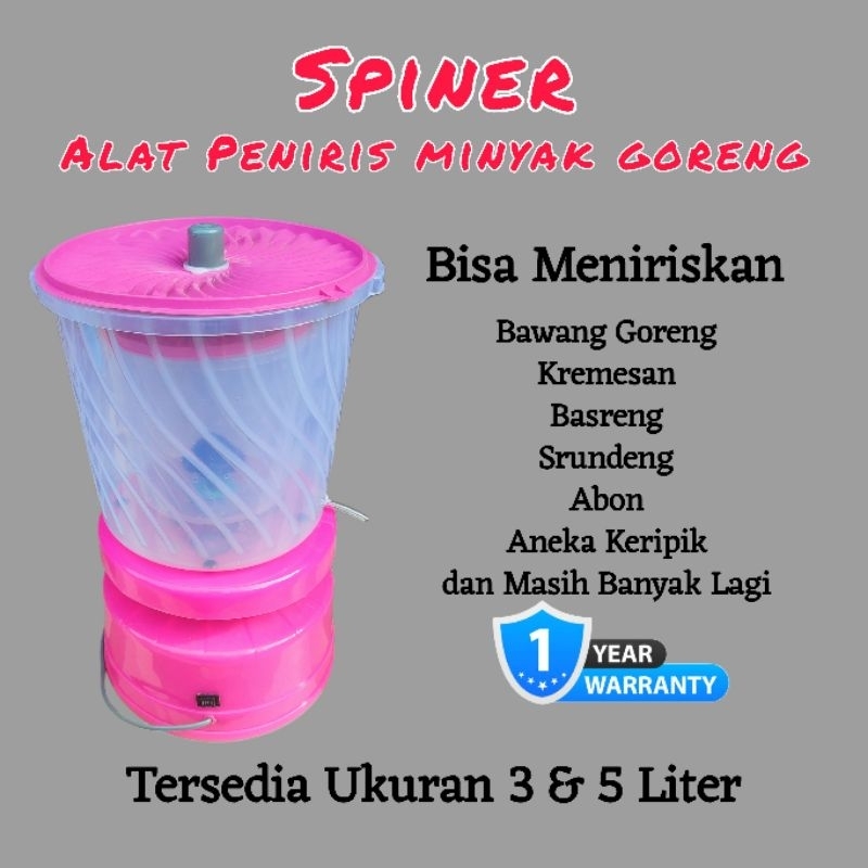 Spiner Peniris Minyak Penyaring Minyak Pengering Minyak