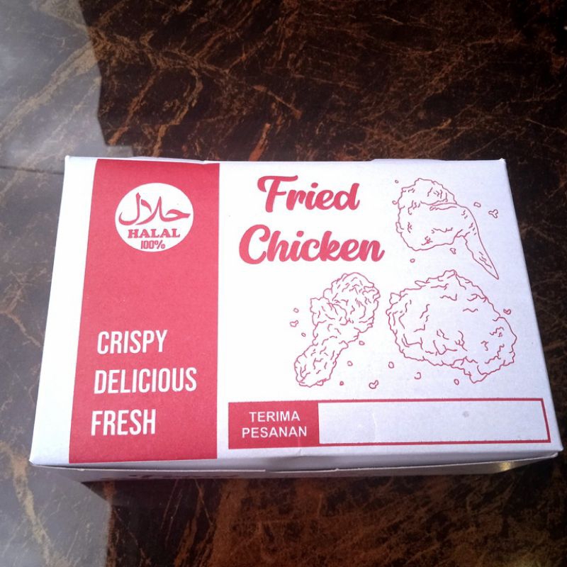 

300 Lembar bungkus fried chicken / Wadah fried chicken / Kemasan fried chicken / Box ayam geprek