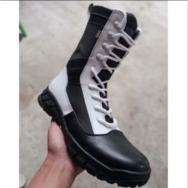 SEPATU PDL POLISI MILITER/SEPATU PDL PROVOST/SEPATU PDL HITAM PUTIH SPARTA SP037