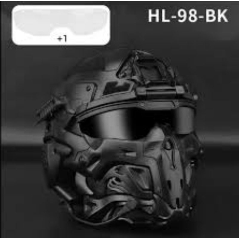 W-Ronin Assault Fast Tactical Helmet and Tactical Mask Multi Lens Military Grade