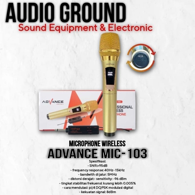 MICROPHONE WIRELESS ADVANCE MIC-103 ORIGINAL PRODUCT