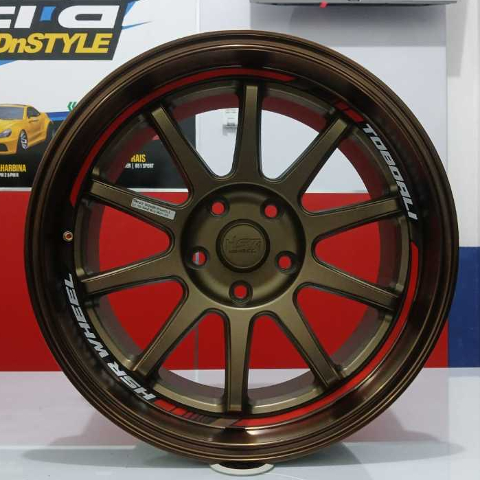 Velg Mobil Racing R18 HSR TOBOALI  PCD 5x114,3 Pelek Racing Monoblock Ring 18 Buat Xpander Terios HR