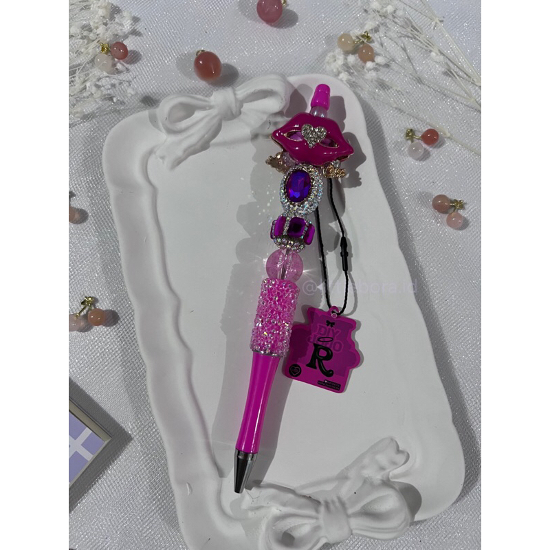 

DIY Pen Pink Fuchsia Lips / Pen Cantik / Beaded Pen
