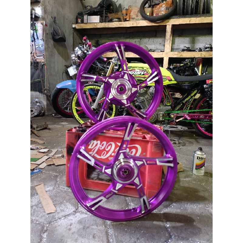 VELG PELK ORIGINAL MIO SPORTY SMILE DLL CUSTOM BUBUT MILLING