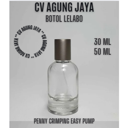 Botol Lelabol Crimping Easy 30 ml / Botol Kaca /Botol Lelabol 50 ml / Botol Kaca Parfum / Botol Parf
